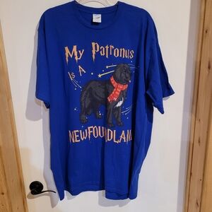 Port Company  My patronus is a Newfoundland. Size 3XL blue tee
